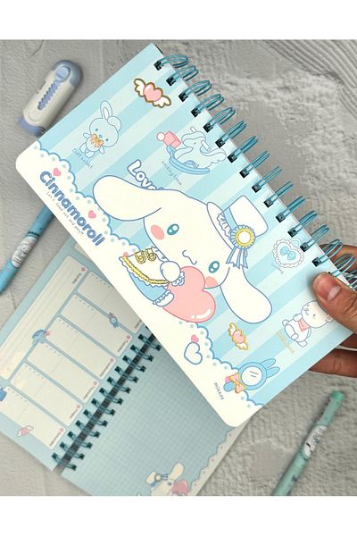 ZeCo Collection Weekly Planner Spiral Notebook with Cinnamoroll