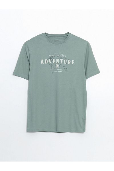 LC Waikiki New Season Crew Neck Printed Combed Cotton Men's T-Shirt - S5J108Z8