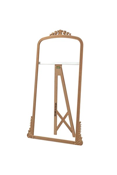 Mobilya Baba Hilvan Ayaklı Büyük Trend Boy Ayna Cilasız Ham Ahşap