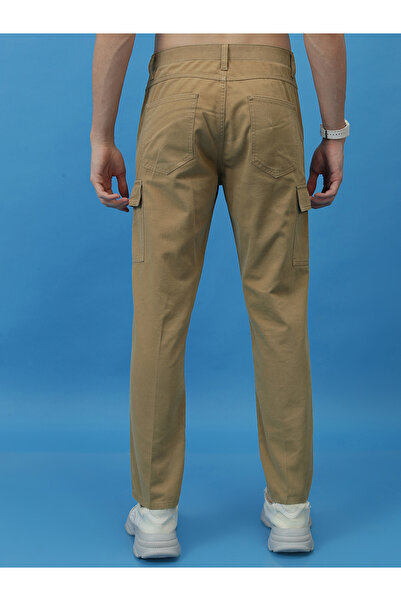 Highlander By Styli Mid Rise Tapered Fit Cargo Trousers