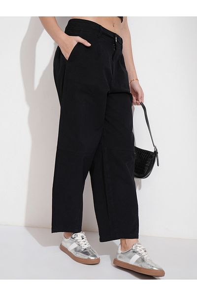 Tokyo Talkies By Styli Mid Rise Wide Leg Trousers