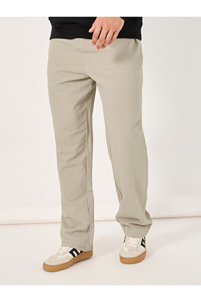 Styli بنطال مريح منسوج برباط على الخصر