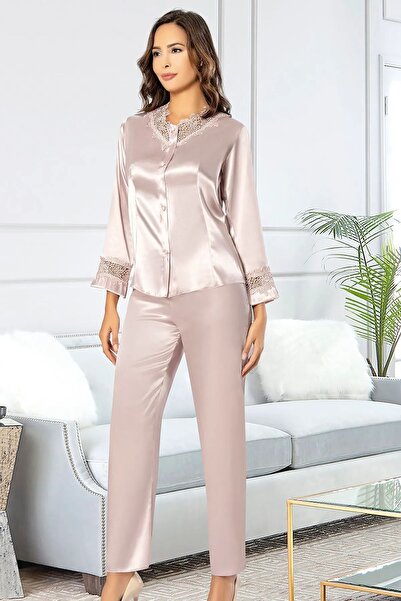 Xses 1002 Women's Dowry Satin 6 Piece Set-Powder