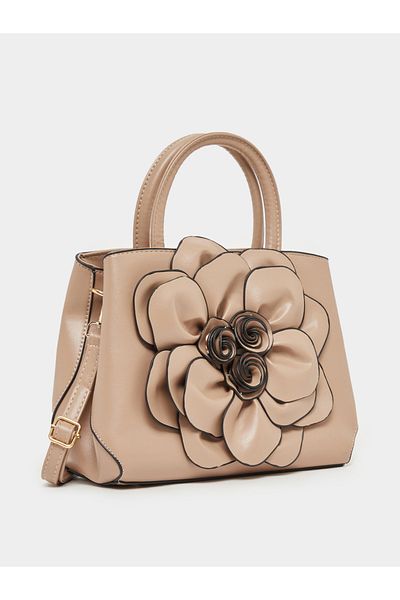 Styli Floral Accent Handbag with Dual Handle
