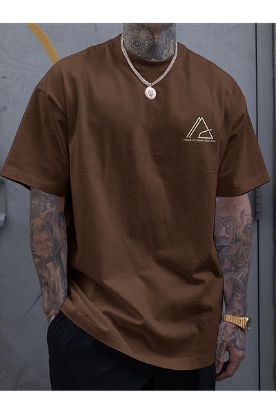 uyguntarz Μπλουζάκι Unisex Think Outside The Box με στάμπα μεγάλου μεγέθους