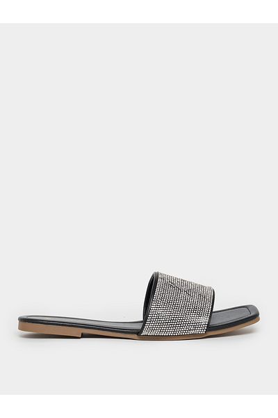 Styli Embellished Strap Flat Sandals