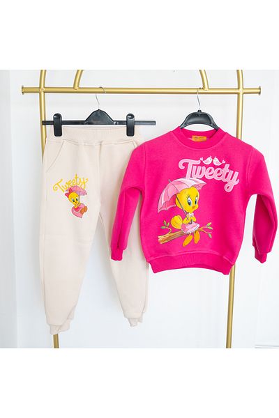BookOrBook Tweety Bird 3 Thread Raster Premium Quality Kids Tracksuit Set