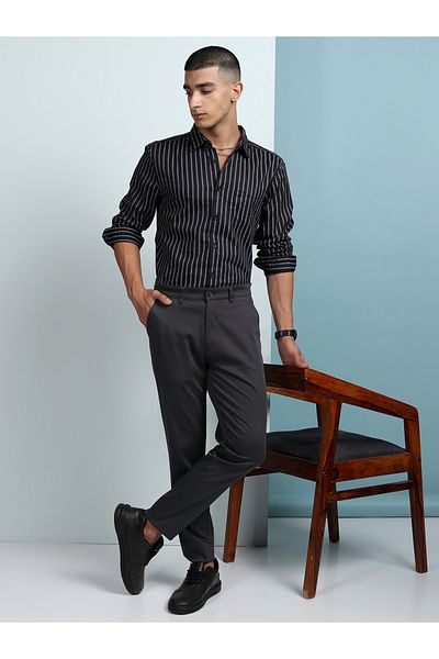 Highlander By Styli Mid Rise Regular Fit Chino Trousers
