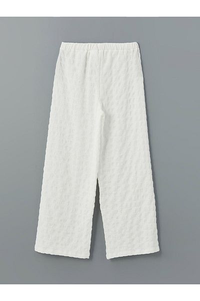 LC Waikiki New Season Elastic Waist Textured Girl's Trousers - S5Be63Z4