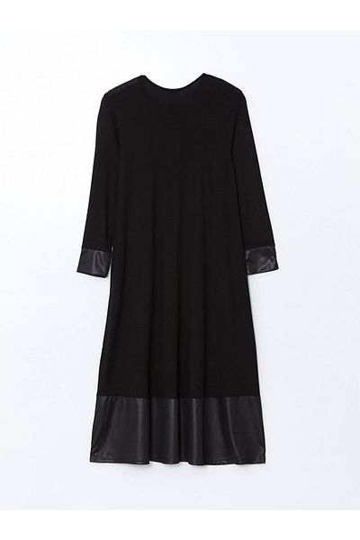 LC Waikiki Lcw Grace Black Crew Neck Women's Dress