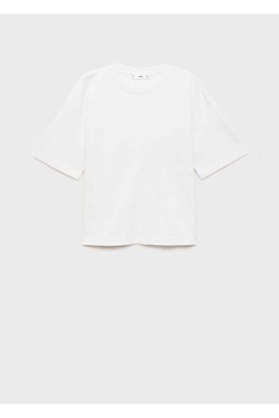 MANGO Woman 100% Cotton Short-Sleeve T-Shirt