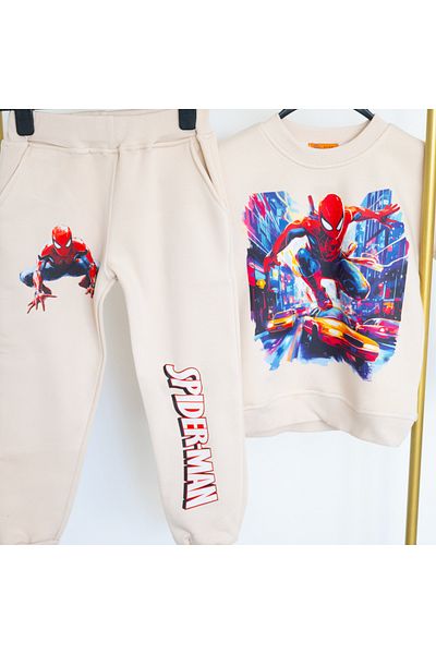 BookOrBook Spiderman New York 3 Thread Raster Premium Quality Kids Tracksuit Set