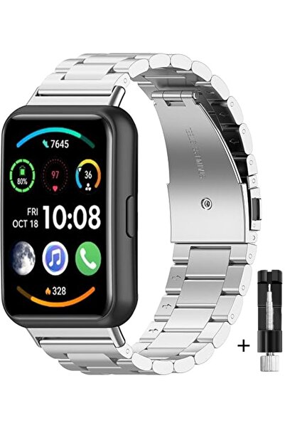 MMP SHOP Huawei Watch Fit 2 Uyumlu Ayarlabilir Paslanmaz Çelik Akıllı Saat Ko...