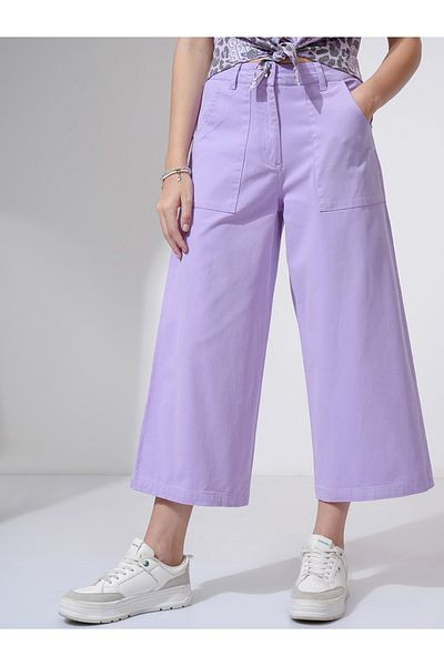 Tokyo Talkies By Styli Wide Leg Mid Rise Trousers