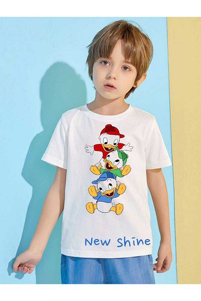 New Shine Δώρο 1 μπλουζάκι για αγορές 6 και άνω στο καλάθι - Παιδικό μπλουζάκι με κοντό μανίκι με στάμπα