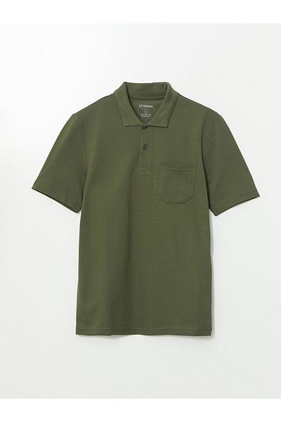 LC Waikiki Lcwaikiki Classic Green Polo Neck Short Sleeve Pike Men's T-Shirt