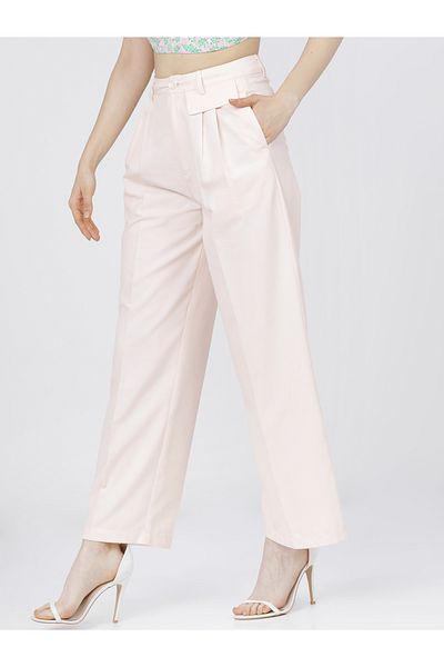 Tokyo Talkies By Styli High Rise Wide Leg Pleated Trousers