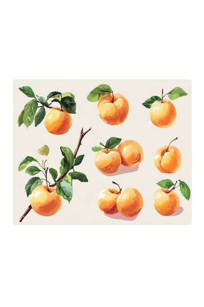 lili hediyelik Apricots Printed Mousepad 17,5X21,5 cm