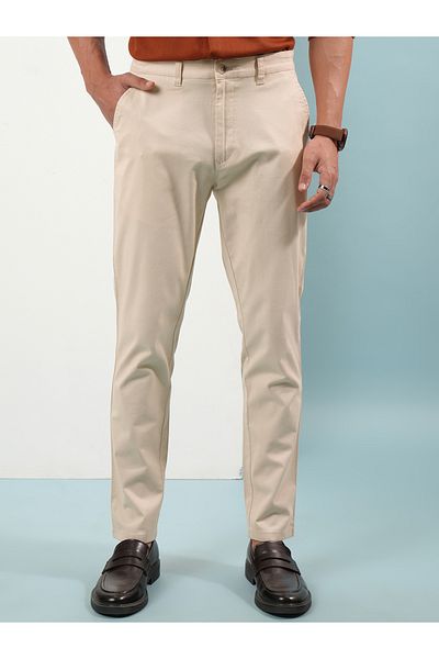 Highlander By Styli Mid Rise Slim Fit Chino Trousers
