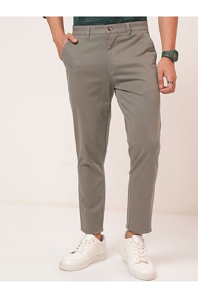 Highlander By Styli Mid Rise Slim Fit Chino Trousers