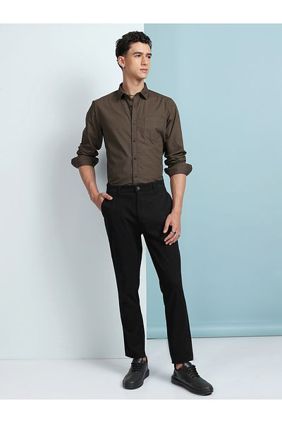 Highlander By Styli Mid Rise Slim Fit Chino Trousers