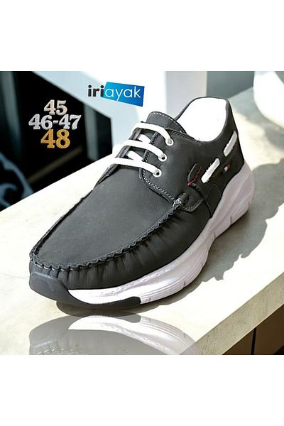 İriayak 45-46-47-48 Numbers Also Large Size Men's Genuine Leather Shoes