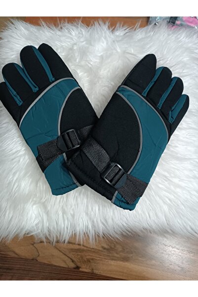 Blotch Su Geçirmez Yeşil-siyah Renk Astarlı Garson Boy Kayak Ve Kar Eldiveni ...