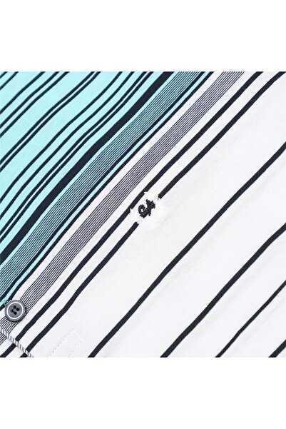 Dio Rise Чоловіча футболка з поло - короткий рукав - синьо-бірюзовий - CZT-158 - M-2XL