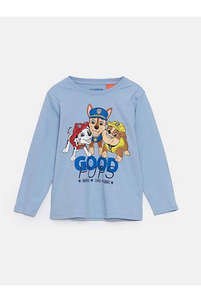LC Waikiki Set de pijamale pentru bebeluși cu imprimeu Paw Patrol, 100% bumbac, pieptănat