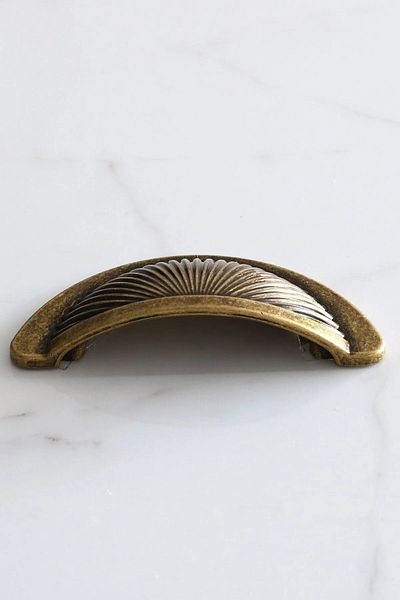 NUBLADO Sail Mussel Bag Dish 64 mm Button Antique Yellow Furniture Kitchen Cabinet Handle Handle Handles.