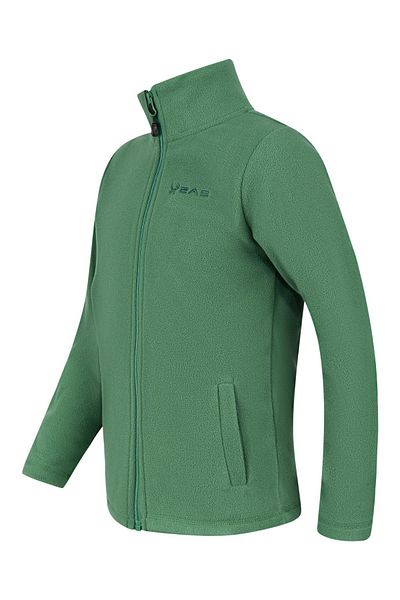 2AS Hanorac pentru copii Crystal - Fleece subțire, verde și cu fermoar complet