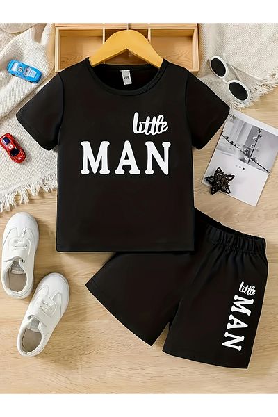 Let's Wear مجموعة تي شيرتات قصيرة للأطفال من Little Man Premium
