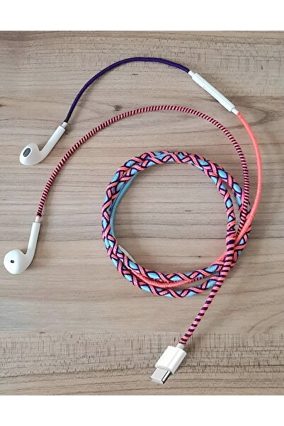rangmobil Type-c Girişli Iphone16/iphone 16 Plus/iphone 16 Pro/iphone 16 Pro Max Uyumlu Örgülü Kulaklık