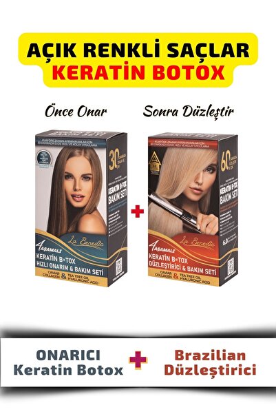 La Benedic AVANTAJLI KERATİN BOTOX ONARICI VE DÜZLEŞTİRİCİ FULL SET (AÇIK REN...