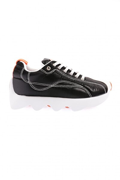 DGN Kadın Kalın Taban Sneakers Ayakkabı Siyah 9163119