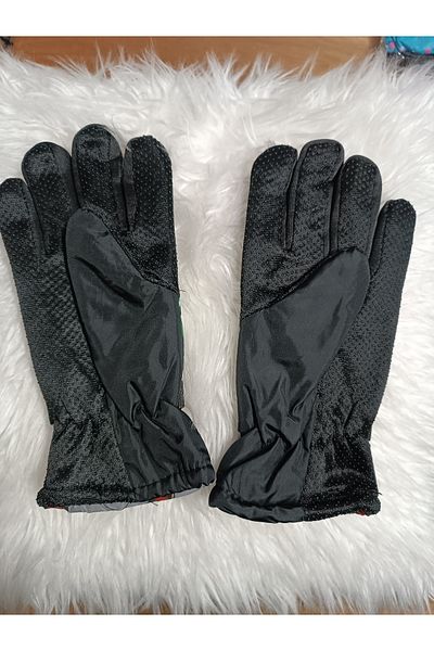 Blotch Hulk Waterproof Gray Color Lined Children's Ski and Snow Gloves for Ages 5-9