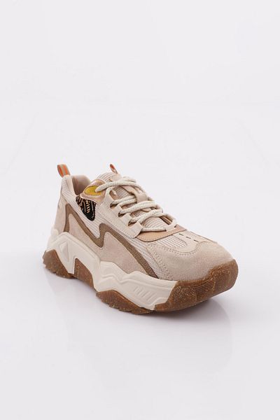 DGN Pantofi sport de damă cu talpă groasă Bej Roz 762463138