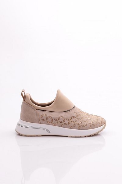 DGN Pantofi de damă Iron Stone Sneaker Bej piele intoarsa alb 51535105