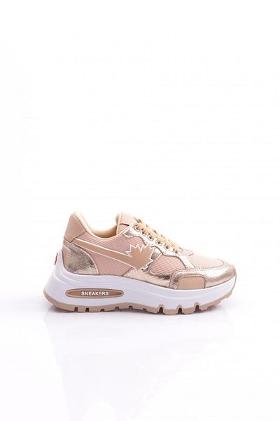 DGN 073 Pantofi sport pentru femei cu model de frunze cu talpă groasă