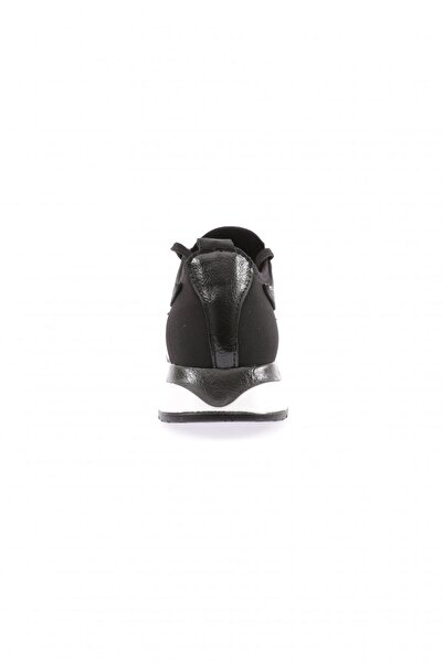 DGN Kadın Kalın Taban Bağcıklı Sneakers Ayakkabı Siyah 23243135