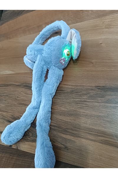 Blotch Fluffy Blue Color Cute Plush Playing Headset Playing Figured Ears
