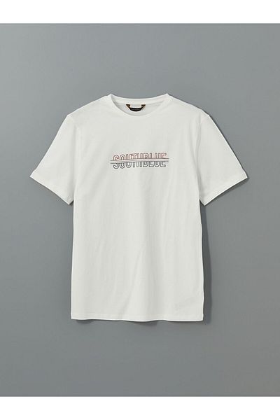 LC Waikiki Ανδρικό μπλουζάκι LCW Crew Neck με εμπριμέ χτενισμένο βαμβάκι