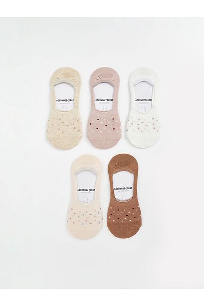 LC Waikiki Нови модели дамски чорапи балерини с шарки, комплект от 5 броя - S58972Z8