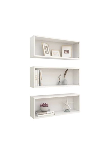 KURLUMOBİLYA Kitaplık duvara monte 3 adet