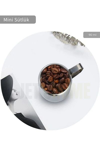 Jet's Home Mini Milk Jug Stainless Coffee Side Milk Jug Steel 90 ml