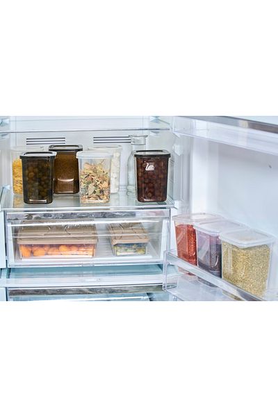 SUPERPUP Storage Container,3 Pieces 3500ml Refrigerator Organizer, Leak Proof, Microwave, Deep Freezer