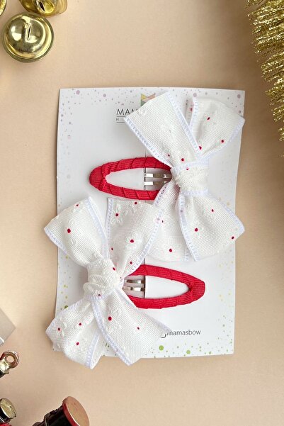 MAMASBOW Bebek Ve Çocuk 2li Papatyalı Çıtçıtlı Toka