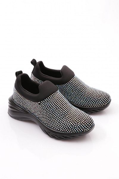 DGN Women's Black and White Stone Sneakers - 82133410