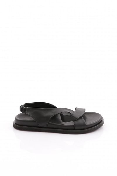 DGN Sandale de damă cu curele încrucișate negre 41513372