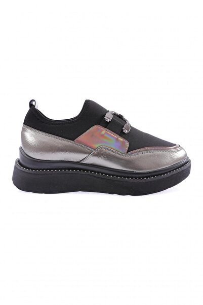 DGN 925-23y Women's Thick Sole Stretch Detailed Sneakers Shoes